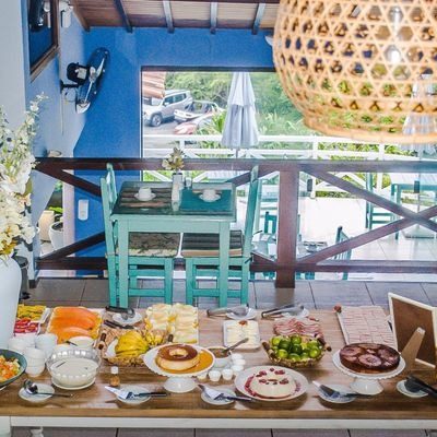 Café da manhã servido na Pousada Amancay